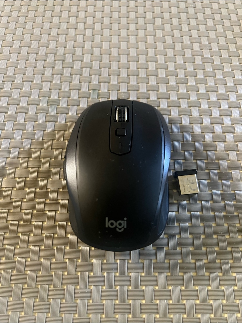 Black Wireless Computer Mouse with USB Receiver